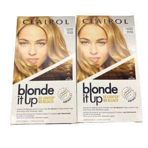 Clairol Blonde it up Platinum Blonde hair color 2 applications boxes No bleach l